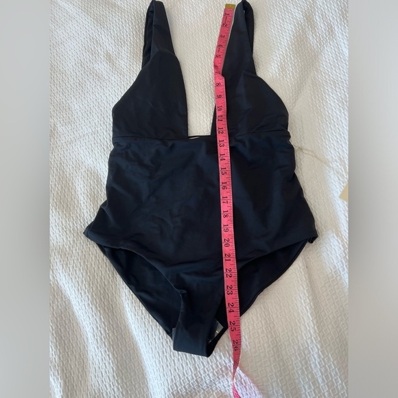Mara Hoffman Audrey One Piece Swimsuit Black Plunge Bathing Suit Size M NWT - Picture 11 of 15